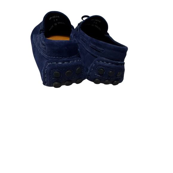 Mercanti Fiorentini Mens 7 B Blue Suede Leather Driving Loafers Slip On Italian - Picture 6 of 13